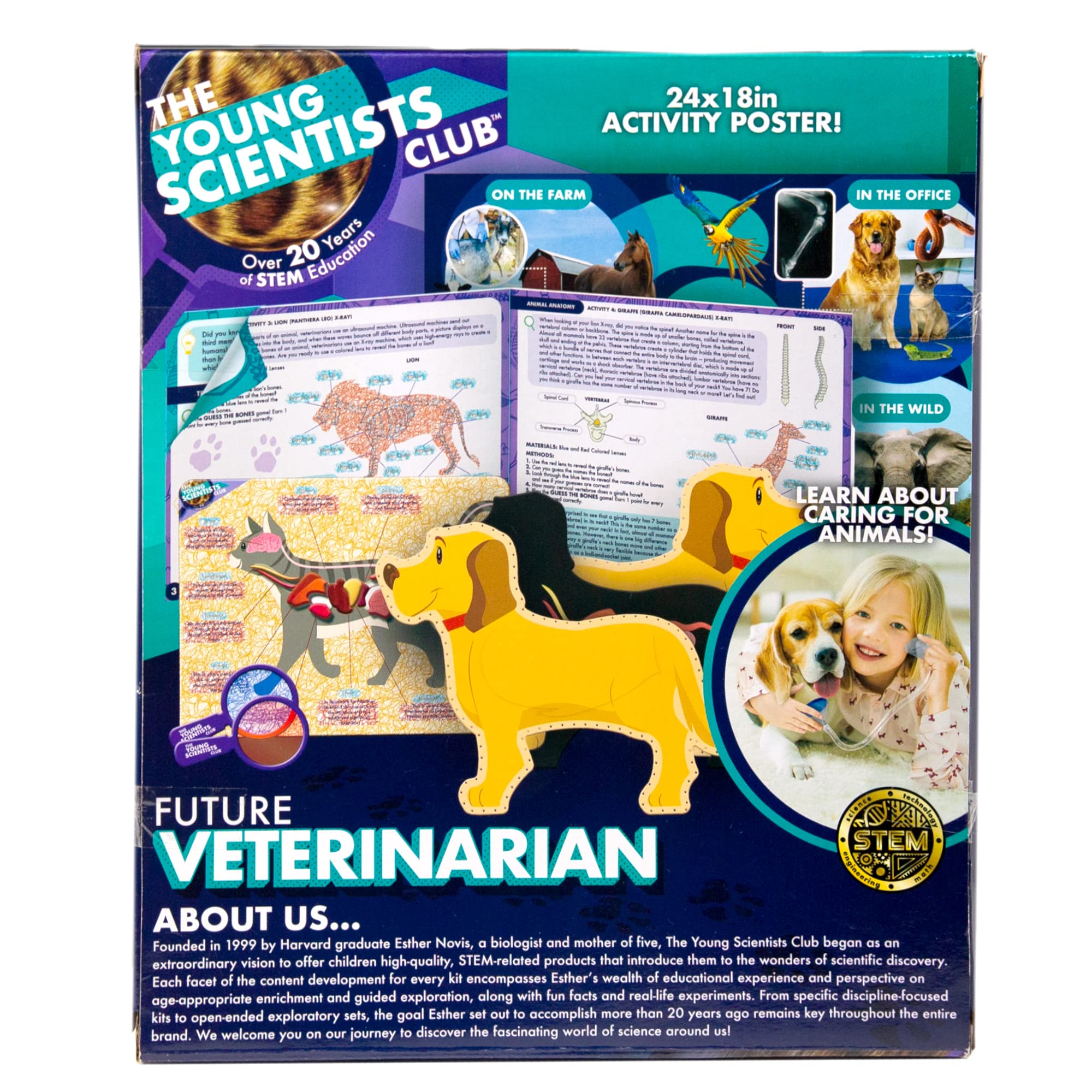 The Young Scientists Club Future Veterinarian Career Kit, 10+ Activities, Includes Interactive Learning Guide, Foam Dog, & Secret Message Viewers, Animal Science Kits for Kids, Gifts, STEM Learning