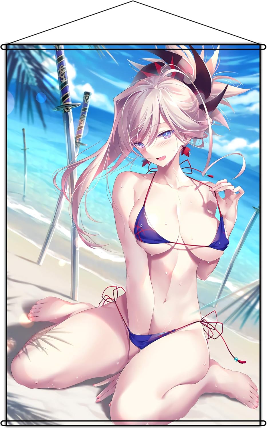 Amazon Kutao タペストリー Fate Grand Order フェイト グランド オーダー Fgo 宮本武蔵 水着 ポスター 掛ける絵 約60cmx90cm アニメ 萌えグッズ 通販