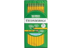 Ticonderoga Wood-Cased Pencils, Unsharpened, #2 HB Soft, Yellow, 96 Count