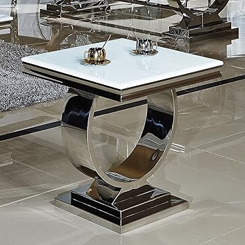 Beistelltisch Fiona 60 x 60 x 50 cm Weiß Barock stil Tisch rokoko