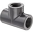 Spears 805 Series PVC Pipe Fitting, Tee, Schedule 80, 3/4" NPT Female