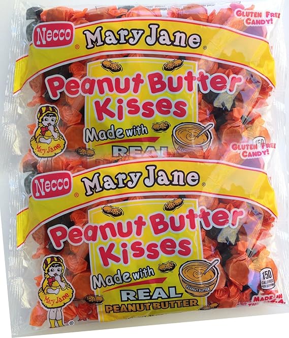 Necco Mary Jane Peanut Butter Taffy Kisses 55+ pieces (2