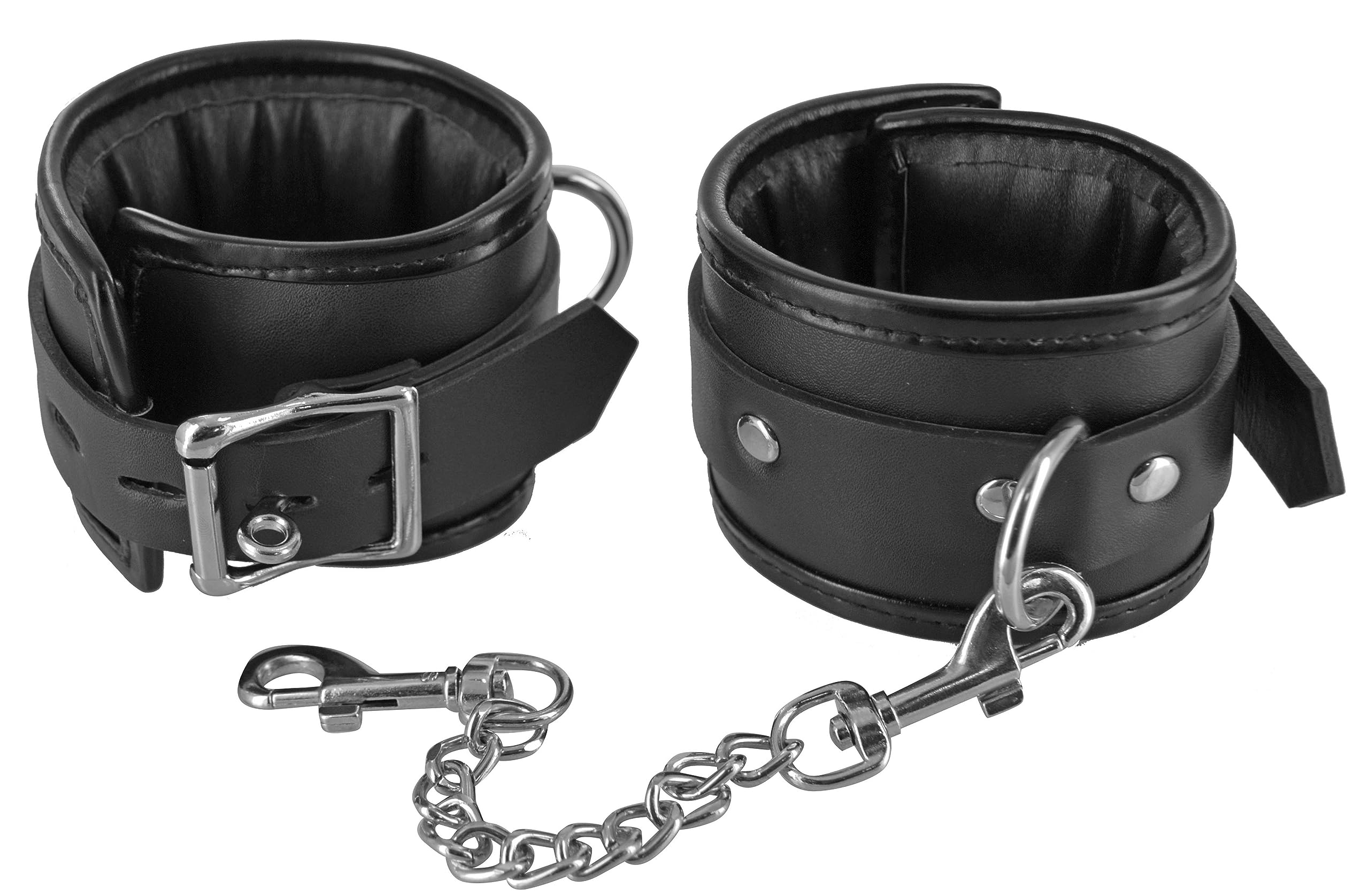 Locking Padded Wrist Cuffs with Chain