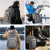 Marcello Laptop Backpack 15.6 Inch USB Charging Anti Theft Grey view 7