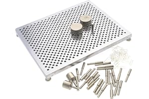 The Beadsmith, Wig Jig, Wig-A-Ma-Jig Deluxe, 4.5 x 5.5 inch Square jig, Includes 30 Metal pegs, Tool for Making Wire findings, Components and Jewelry Designs