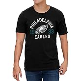 FOCO NFL Team Logo Heritage Print Black Short Sleeve T-Shirt