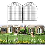 Aisdan 2 Panels No Dig Decorative Garden Fence, 36