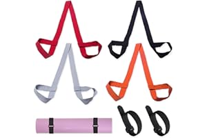 6 Pcs Adjustable Yoga Strap - Shoulder Straps, Carrying Strap, Sling Straps for Yoga & Pilates Exercise