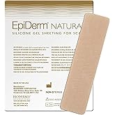 Epiderm Silicone Gel Scar Sheets - Premium-Grade Silicone Scar Sheets for Optimal Scar Care - Versatile, Flexible & Reusable - Ideal for C-Section, Tummy Tuck & Hysterectomy Scars - 1.4x6 in, Natural