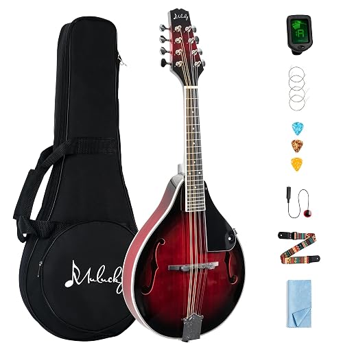 Mulucky A Style Mandolins Instrument, 8 String Acoustic Mandolin with ...