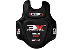 3X Sports Boxing Body Protector, Muay Thai, Sparring Training Heavy Punching Chest Guard, MMA Kickboxing TKD Karate Equipment