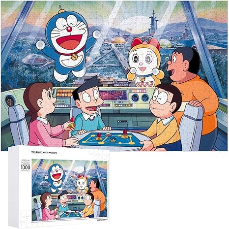 Amazon Co Jp ドラえもん 木製のパズル 漫画のパズル 子供向けの娯楽パズル ゲームのパズル 贈り物 プチギフト ジグソーパズル 1000ピース フレーム 75 50 Cm ホーム キッチン