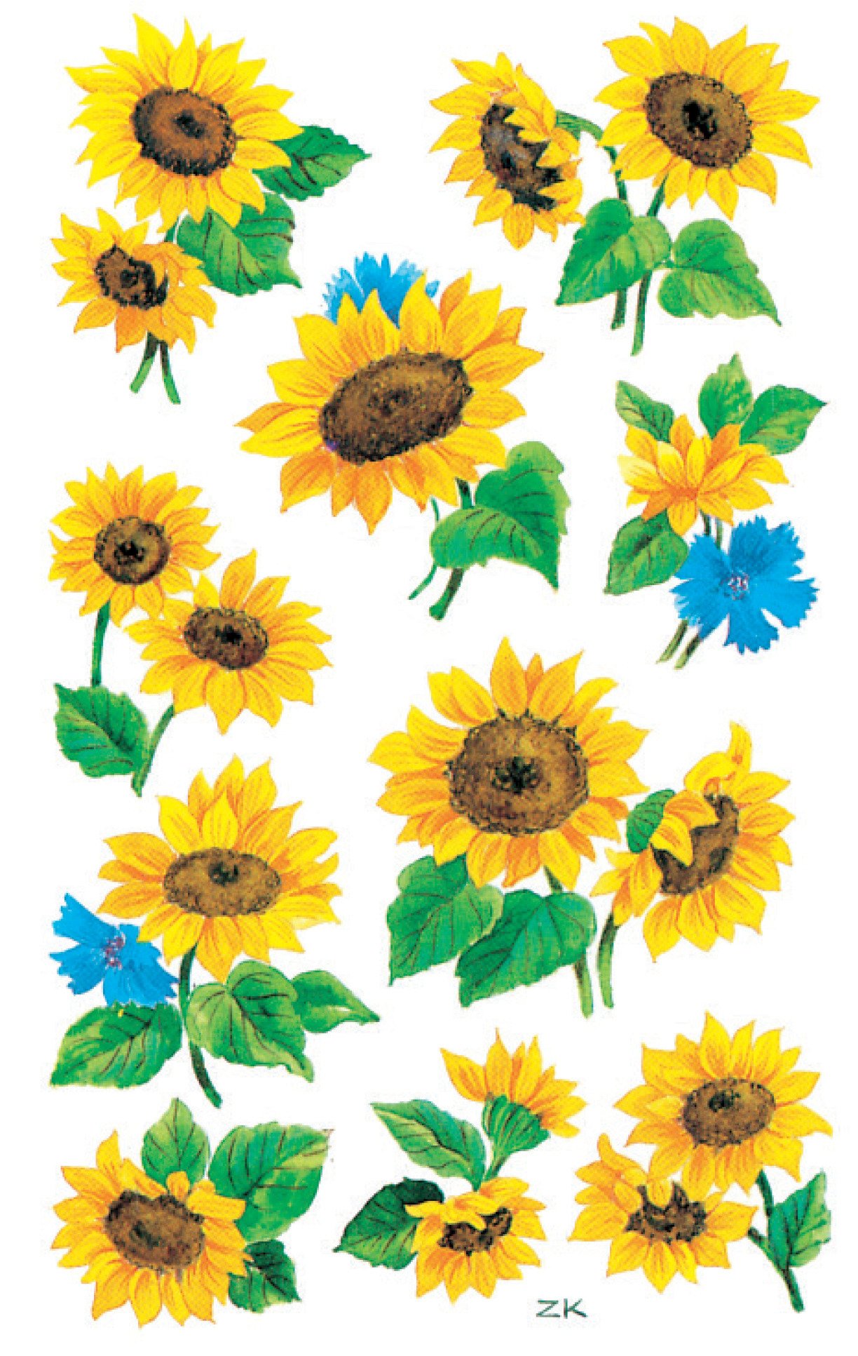 Avery Zweckform 54103 Decoration Decal, Sunflowers 30 Stickers