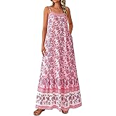 BTFBM Casual Women Summer Maxi Dresses 2026 Loose Sleeveless Sundress Spaghetti Strap Boho Long Dress Vacation
