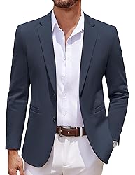 COOFANDY Men Stretch Knitted Blazer Jacket Slim Fit