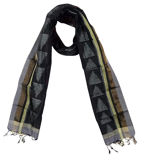 Odisha Handloom Ikkat Womens Stole (Multi-Coloured, orissa art 21)