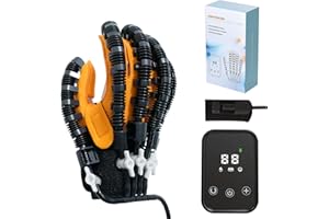 BLIUJQ Rehabilitation Robot Gloves, Stroke Hand Therapy Equipment for Adults, Fingers Strength Training Device for Hemiplegia, Robotic Gloves Rehab Strokes Patients (Right S)