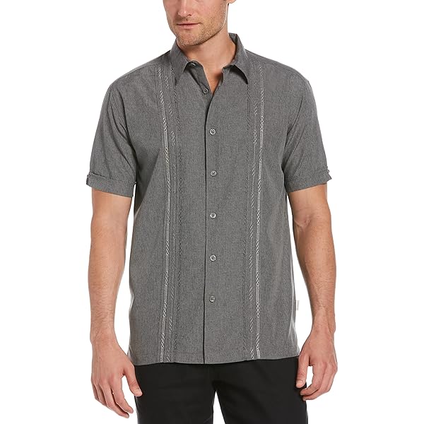 Cubavera ボタンダウンシャツ Lサイズ　ハードロックカフェ　タンパ Cubavera Pick Stitch Mens Short Sleeve Regular Fit Button
