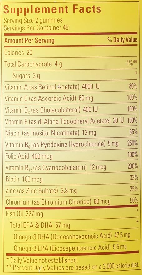 Nature Made Multi For Her Plus Omega 3 Adult Gummies 90 Count Health Personal Care Amazon Com