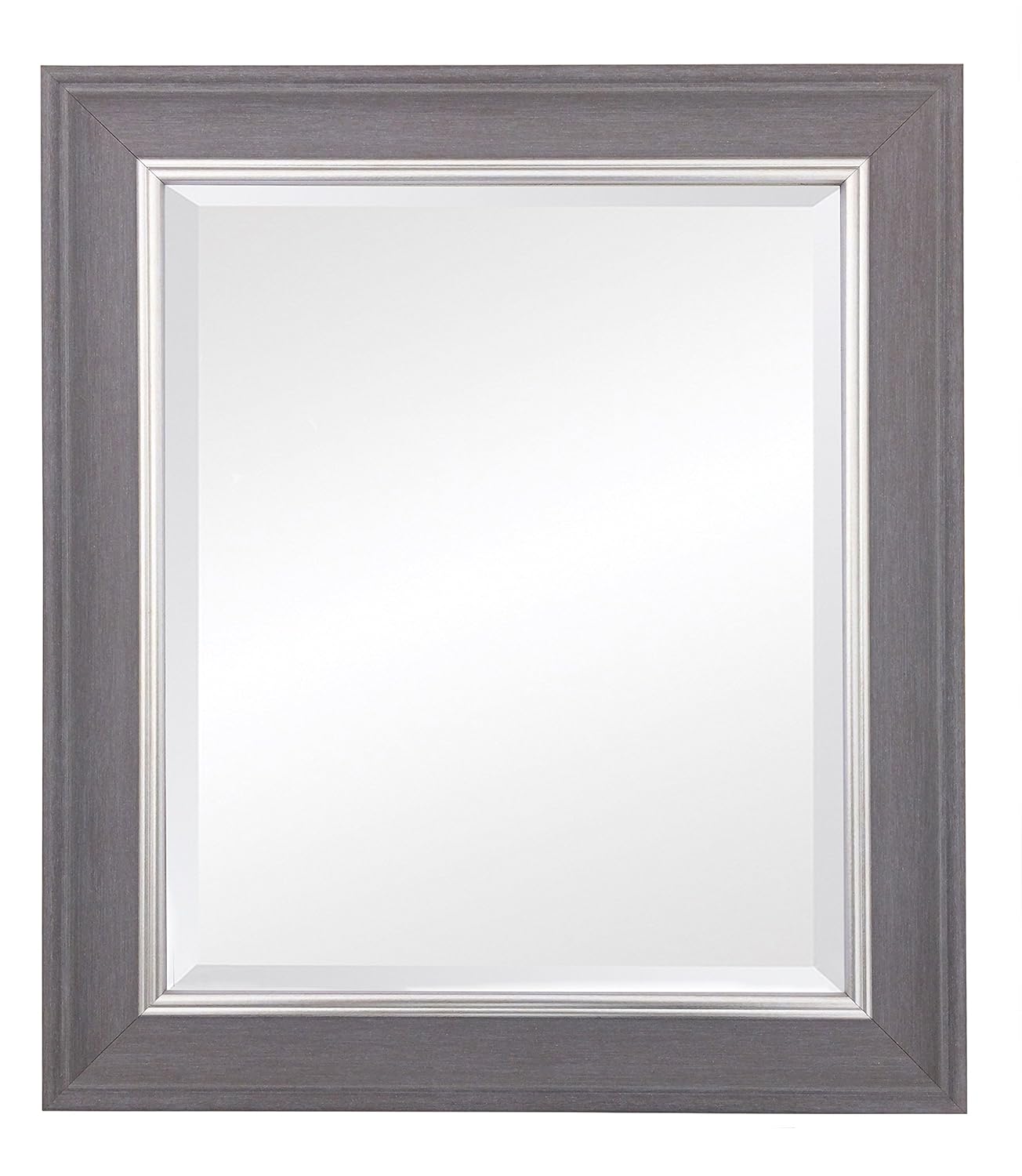 FRAMES BY POST Scandi Charcoal Grey Mirror with 4mm Bevelled Mirror