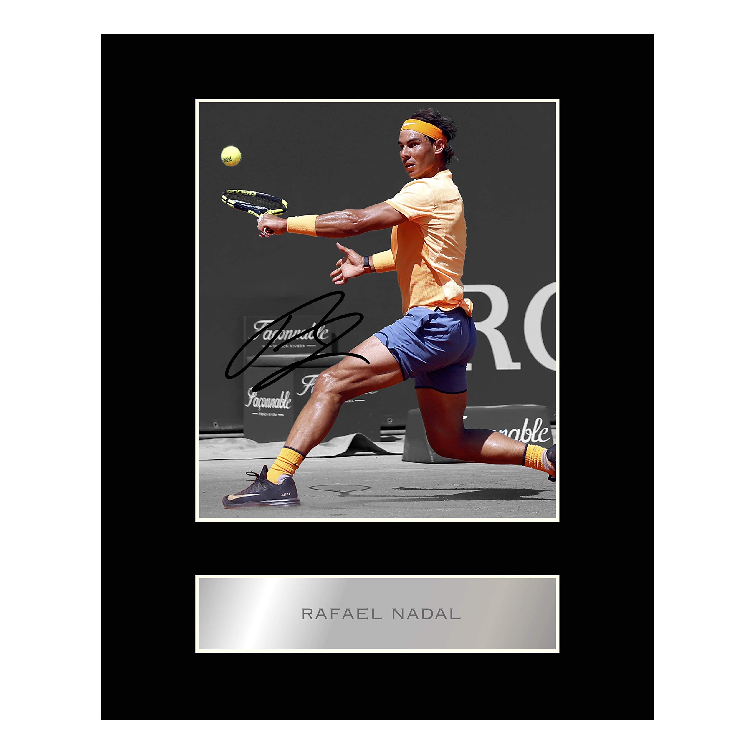 Iconic pics Rafael Nadal Signed Mounted Photo Display Tennis #1 Autographed Gift picture print