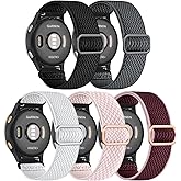 GEAK Quick Release Replacement Strap Compatible with Garmin Venu 2 Watch Band 45mm, 22mm Watch Band Loop Elastic Fabric Straps for Garmin Venu 3 4 45mm/Vivoactive 4 /Forerunner 265/255 Women Men