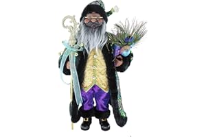 Windy Hill Collection 16" Inch Standing Stunning Sequin Ethnic African American Santa Claus Christmas Figurine Figure Decoration 167220A