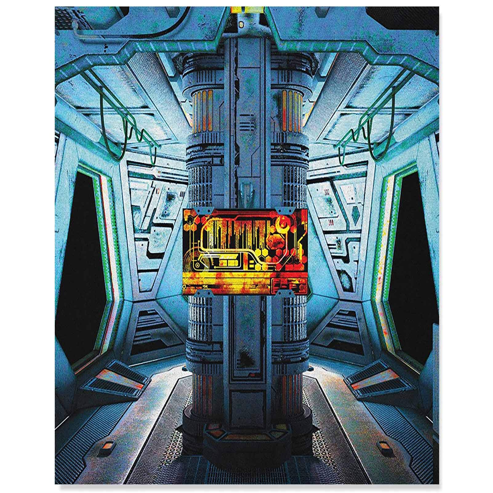 Outer Space Wall Hanging Space Ship Station Base Control Room Technology Elements Features Image 32x