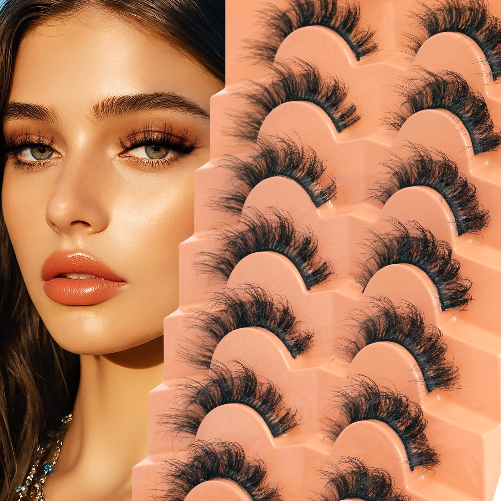 Mink Lashes Fluffy Wispy Eyelashes - 3D False