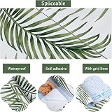 Hode Self Adhesive Wallpaper Green Leaf 90x1000cm Vinyl Wrap for Kitchen view 2