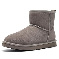 Litfun Suede Mini Boots for Women Winter Warm Fuzzy