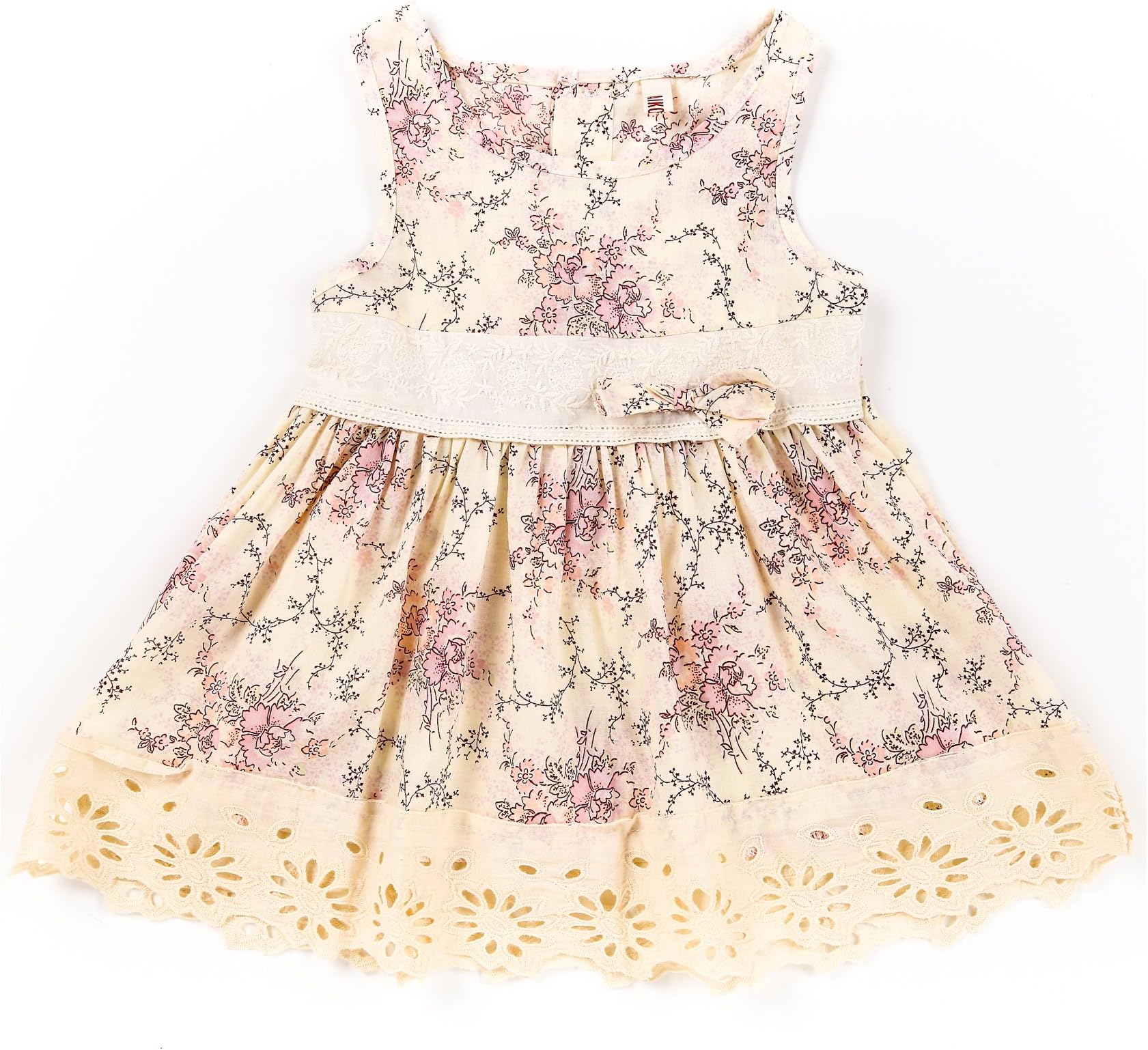 Aikobaby Baby Girls Sleeveless Flower Printed Lace Princess Dresses Summer Skirts