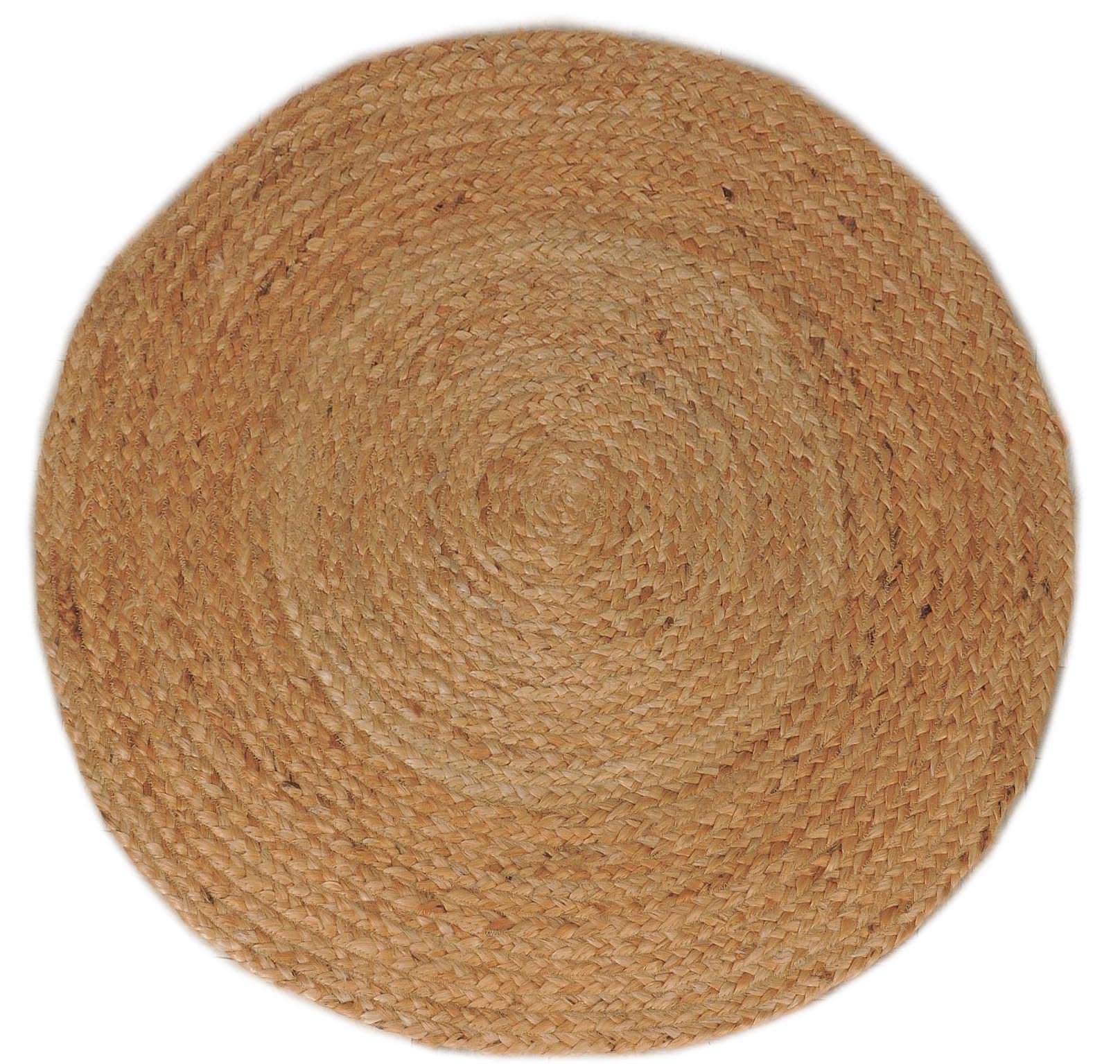 Atout Ciel Round Natural Jute Rug, 80 cm, Beige
