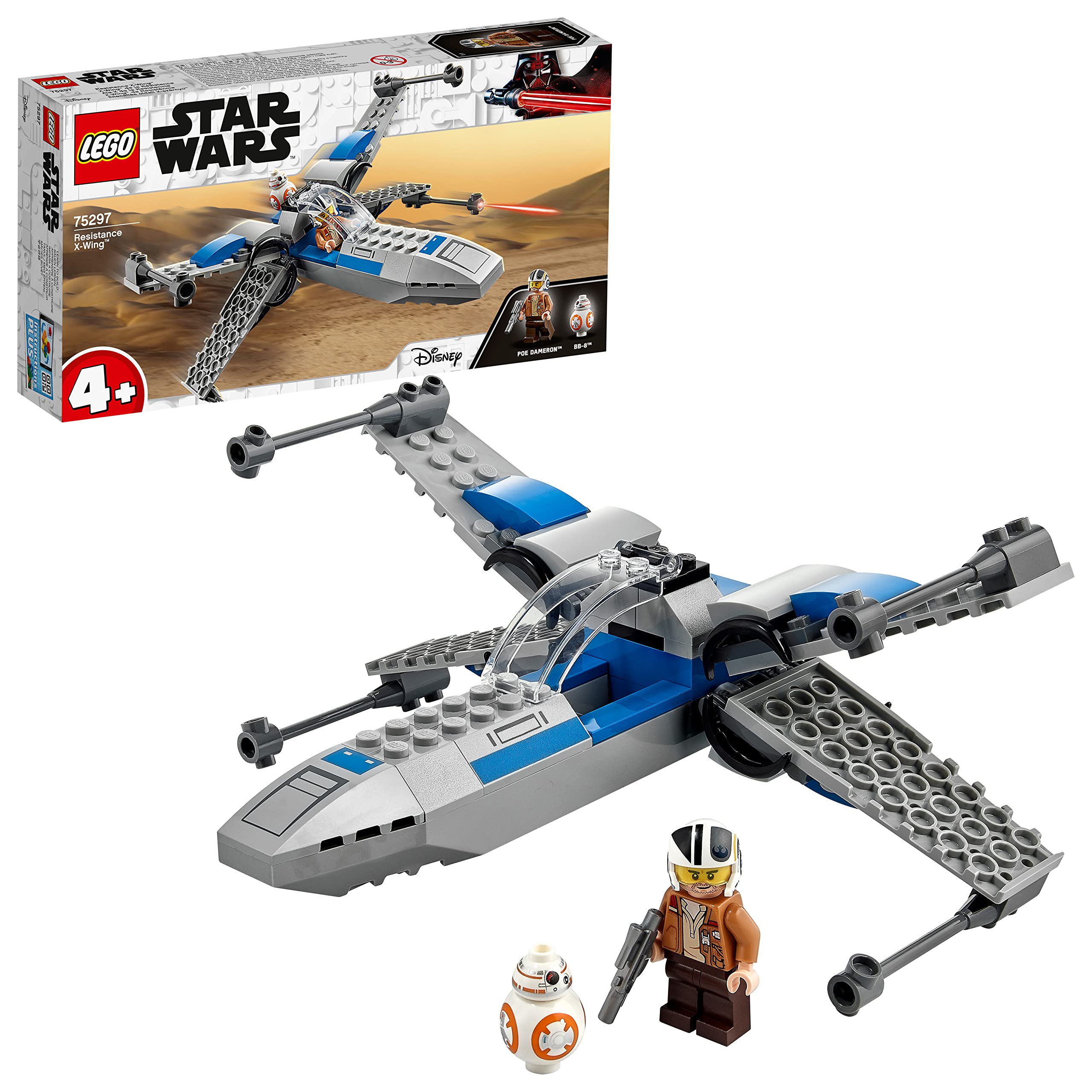 LEGO 75297 Star Wars Resistance X-Wing Starfighter Toy for Toddlers 4 + Years Old with Poe Dameron Minifigure and BB-8 Droid