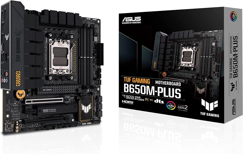 ASUS TUF GAMING B650M-PLUS AM5 Micro-ATX DDR5 PCIe 5.0 M.2 USB4 Motherboard