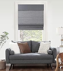 LazBlinds Cordless Bamboo Roman Shades, Light