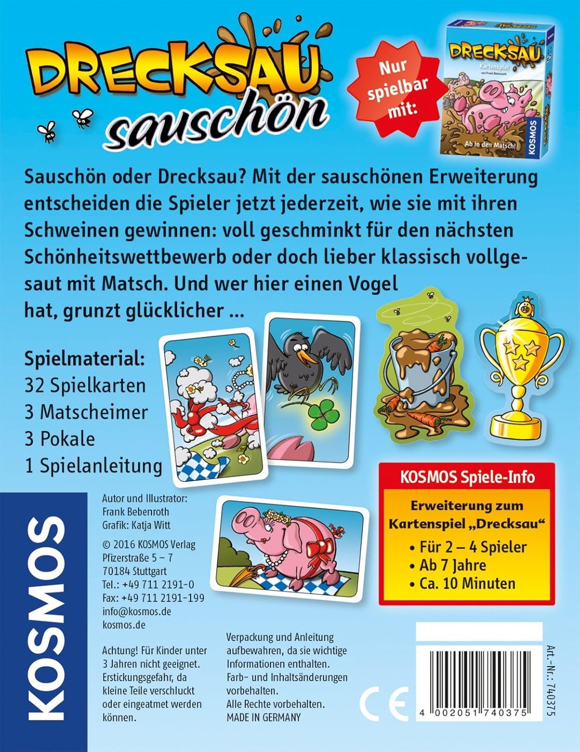 Kosmos 740375 - Dirt Pig Pig Schön Expansion Card Game, Clear, klein - Image 3