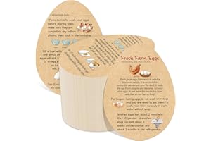 Kisston 200 Pcs Fresh Farm Eggs Handling Instructions 3.5 x 2.6 Inch Egg Design Business Card Egg Stamps for Fresh Eggs Egg Carton Labels Farm Fresh Egg Sign for Eggs Cartoons Reusable Egg Shape Style