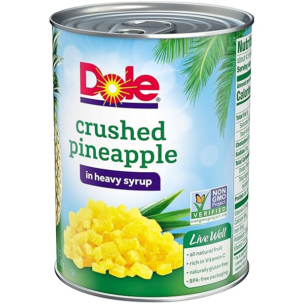 DOLE CRUSHED PINEAPPLE IN HEAVY SYRUP 20 OZ. CAN