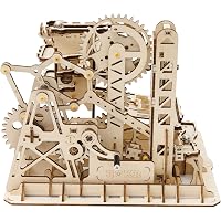 ROKR 227-Pieces Marble Run Kit 3D Wooden Puzzles
