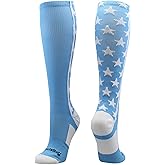 MadSportsStuff All Stars Socks with Stars for Baseball Softball Football Youth and Adult Boys Girls Men Women Over the Calf