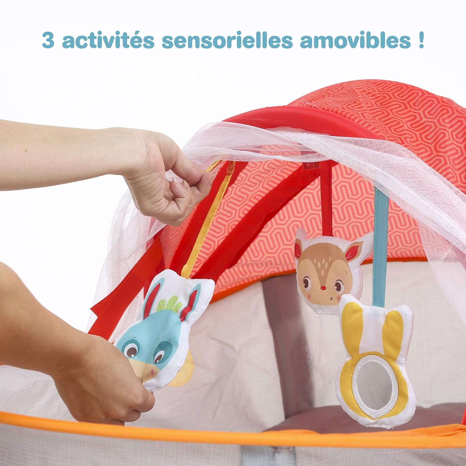 Des La Naissance Ludi Dodo Nomade Tourbillon Lit D Appoint Douillet Moustiquaire Et Filtre Anti Uv Rangement Compact 900 White Ouverture Facile Lits De Voyage Bebe Puericulture