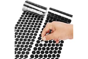 JEVONI Self Adhesive Dots - 1000pcs (500 Pairs) 0.79" Diameter Waterproof Sticky Back Hook Dot Loop Dot for School, Office, Home, Mounting Arts & Crafts （Black）