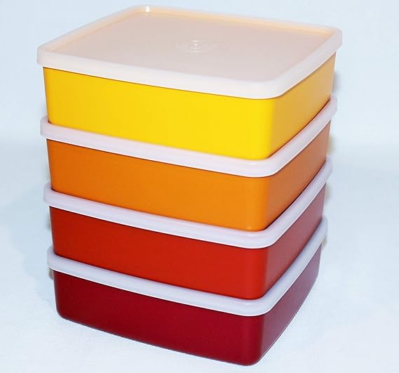 Tupperware Set of 4 Square A Way Containers Square Away