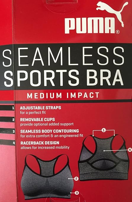 puma medium impact seamless sports bra