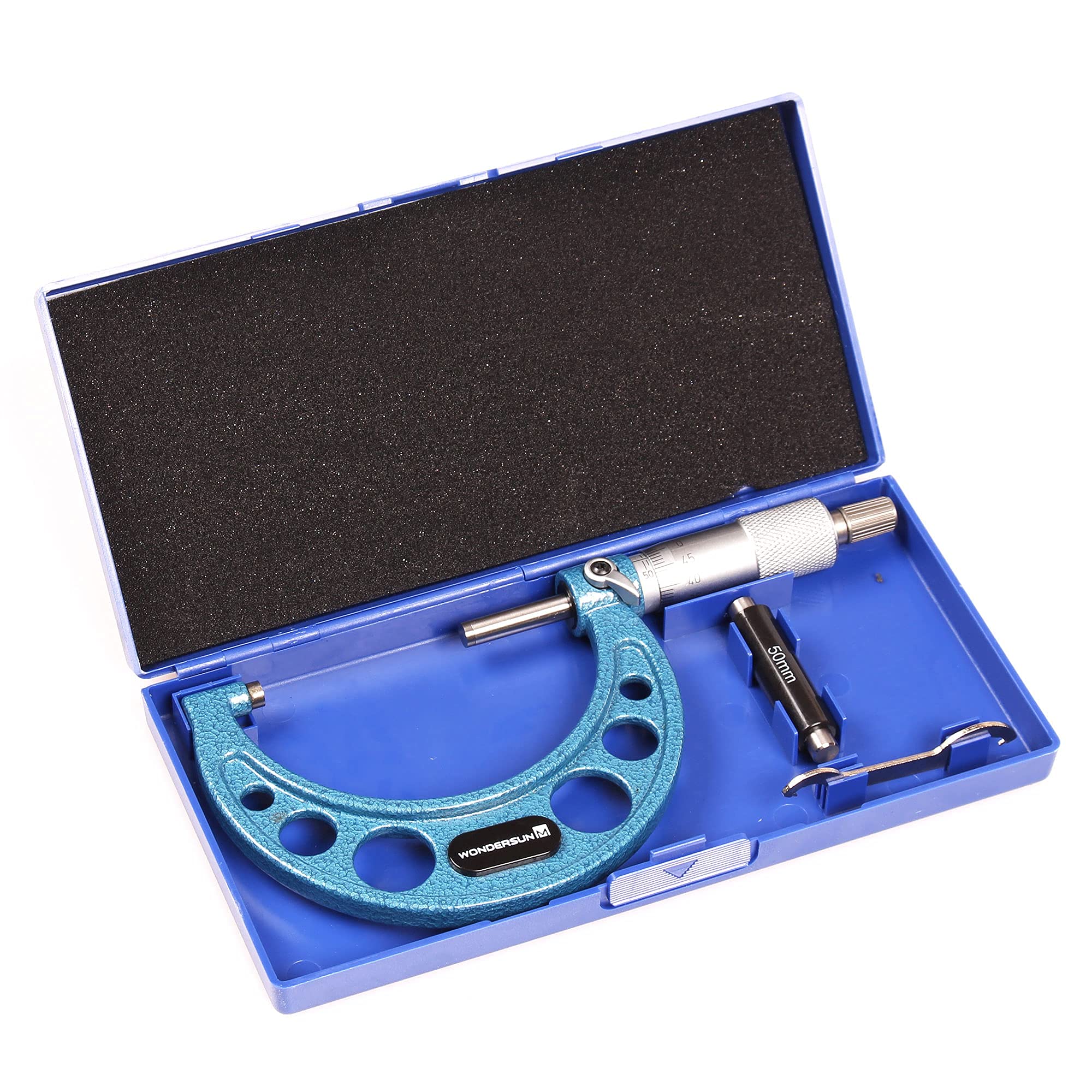 WONDERSUNM Professional Premium Outside Micrometer Precision Machinist Tool 50-75 Measuring Range 0.01mm Graduation