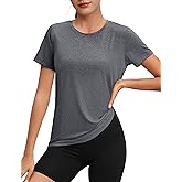 MAGCOMSEN Women's Tops Short Sleeve Workout Shirts UPF 50+ Quick Dry Athletic Running Swim Rash Guard