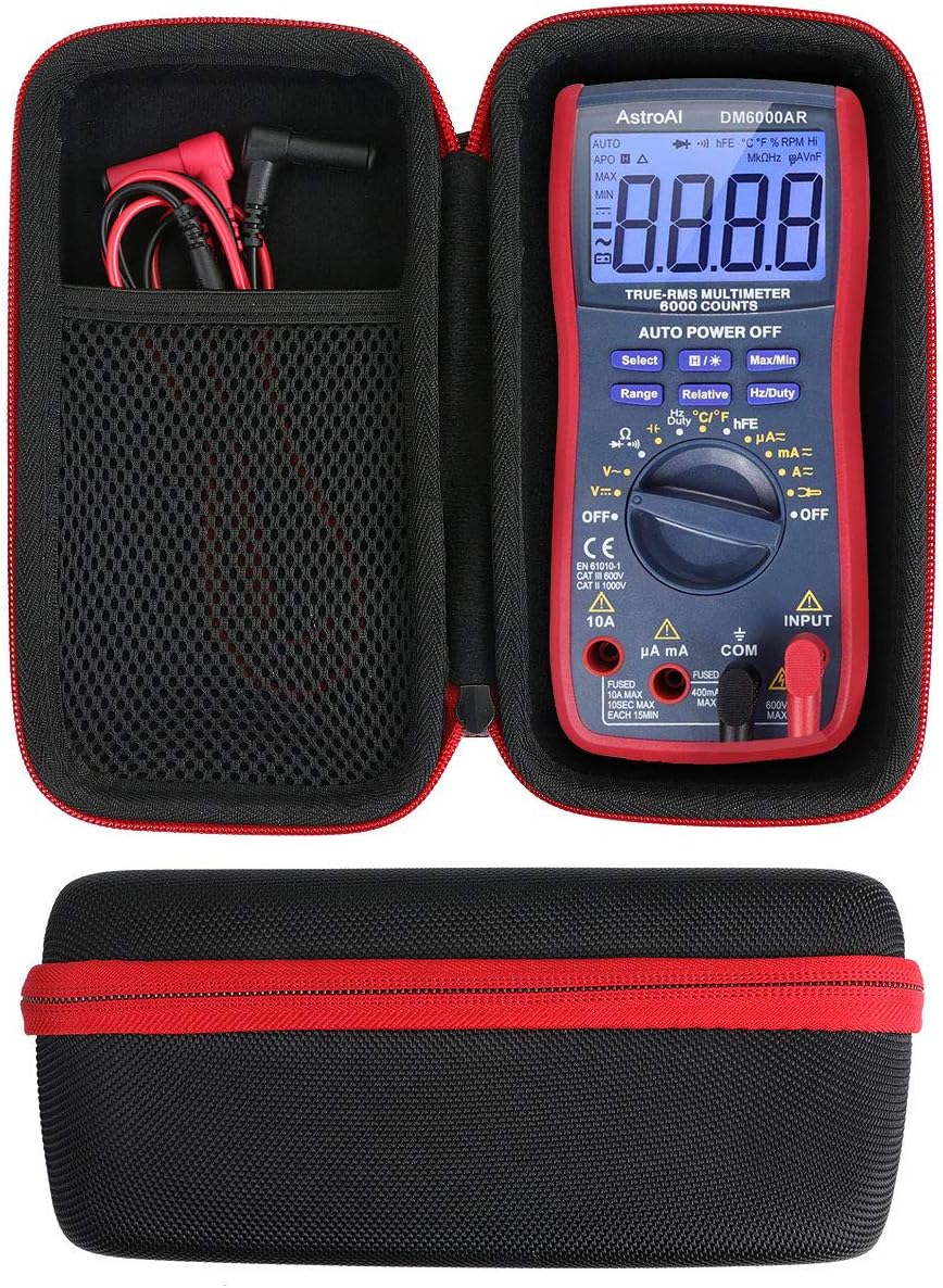 Khanka Hard Case For AstroAI Digital Multimeter TRMS 6000 Counts Volt Meter Manual and Auto Ranging Measures Voltage Tester.(Case for TRMS 6000