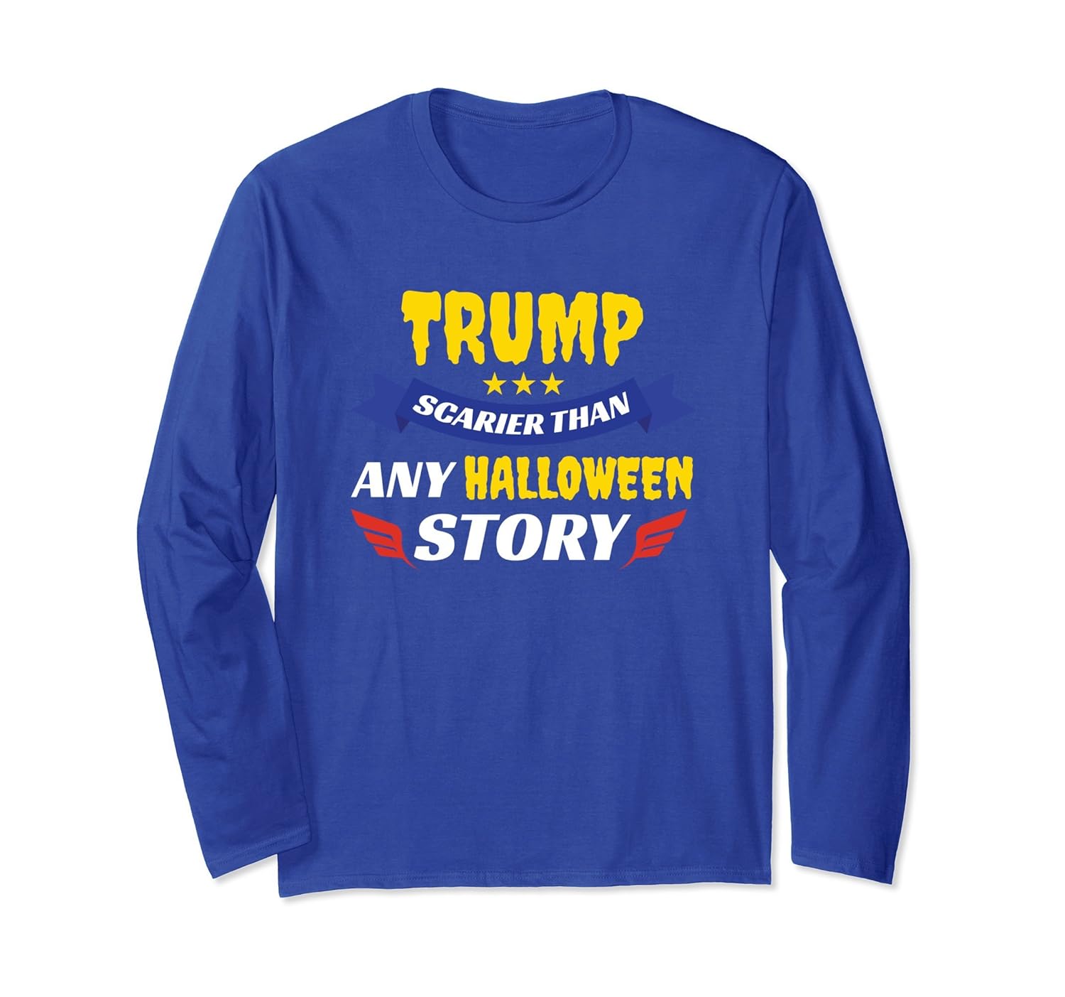 Funny Anti Donald Trump President Halloween Long Sleeve Tee- TPT