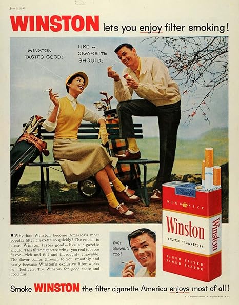 1956 Ad Winston Filter Cigarettes Easy Drawing Packages R J Reynolds Tobacco Co Original Print Ad Amazon Co Uk Kitchen Home